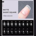 Petite Clear Acrylic Nail Tips Set Matte Finish Styling Kit Petite Clear Acrylic Nail Tips Set Matte Finish Styling Kit