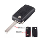 Peugeot Citroen Key: Flip Folding Remote Replacement Shell Case for Car Key Fob Peugeot Citroen Key: Flip Folding Remote Replacement Shell Case for Car Key Fob