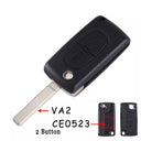 Peugeot Citroen Key: Flip Folding Remote Replacement Shell Case for Car Key Fob Peugeot Citroen Key: Flip Folding Remote Replacement Shell Case for Car Key Fob