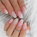 Pink Butterfly Rhinestone Press On Acrylic Nails 24 Pieces Pink Butterfly Rhinestone Press On Acrylic Nails 24 Pieces