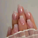Pink Butterfly Rhinestone Press On Acrylic Nails 24 Pieces Pink Butterfly Rhinestone Press On Acrylic Nails 24 Pieces