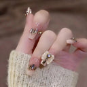 Pink Glitter French Short Coffin Nail Tips Quality Design Pink Glitter French Short Coffin Nail Tips Quality Design