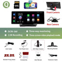 Podofo Rearview Dash Cam CarPlay Safety Connectivity Podofo Rearview Dash Cam CarPlay Safety Connectivity