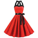 Polka Dot Summer Dress Retro Halterneck Vintage Style Polka Dot Summer Dress Retro Halterneck Vintage Style