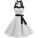 Polka Dot Summer Dress Retro Halterneck Vintage Style Polka Dot Summer Dress Retro Halterneck Vintage Style