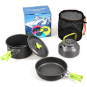 Aluminum Alloy Camping Cookware Set For Two To Three Aluminum Alloy Camping Cookware Set For Two To Three