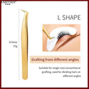 Professional Precision Stainless Steel Eyelash Tweezers Professional Precision Stainless Steel Eyelash Tweezers