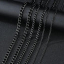 Punk Stainless Steel Curb Chain Necklaces Black Gold Chokers Punk Stainless Steel Curb Chain Necklaces Black Gold Chokers