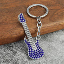 Punk Style Electric Guitar Keychain Vintage Heart Star Charms Punk Style Electric Guitar Keychain Vintage Heart Star Charms