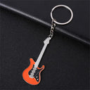 Punk Style Electric Guitar Keychain Vintage Heart Star Charms Punk Style Electric Guitar Keychain Vintage Heart Star Charms