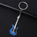 Punk Style Electric Guitar Keychain Vintage Heart Star Charms Punk Style Electric Guitar Keychain Vintage Heart Star Charms