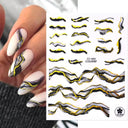 Purple Smoke Marble Nail Stickers Golden Wave Trendy Manicure Purple Smoke Marble Nail Stickers Golden Wave Trendy Manicure