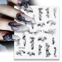 Purple Smoke Marble Nail Stickers Golden Wave Trendy Manicure Purple Smoke Marble Nail Stickers Golden Wave Trendy Manicure