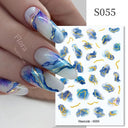 Purple Smoke Marble Nail Stickers Golden Wave Trendy Manicure Purple Smoke Marble Nail Stickers Golden Wave Trendy Manicure