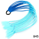 Rainbow Braided Ponytail Hair Extension Colorful Pigtail Fun Rainbow Braided Ponytail Hair Extension Colorful Pigtail Fun
