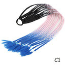 Rainbow Braided Ponytail Hair Extension Colorful Pigtail Fun Rainbow Braided Ponytail Hair Extension Colorful Pigtail Fun