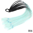 Rainbow Braided Ponytail Hair Extension Colorful Pigtail Fun Rainbow Braided Ponytail Hair Extension Colorful Pigtail Fun