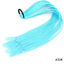 Rainbow Braided Ponytail Hair Extension Colorful Pigtail Fun Rainbow Braided Ponytail Hair Extension Colorful Pigtail Fun