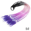 Rainbow Braided Ponytail Hair Extension Colorful Pigtail Fun Rainbow Braided Ponytail Hair Extension Colorful Pigtail Fun