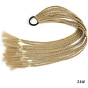 Rainbow Braided Ponytail Hair Extension Colorful Pigtail Fun Rainbow Braided Ponytail Hair Extension Colorful Pigtail Fun