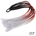 Rainbow Braided Ponytail Hair Extension Colorful Pigtail Fun Rainbow Braided Ponytail Hair Extension Colorful Pigtail Fun