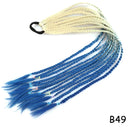 Rainbow Braided Ponytail Hair Extension Colorful Pigtail Fun Rainbow Braided Ponytail Hair Extension Colorful Pigtail Fun