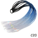 Rainbow Braided Ponytail Hair Extension Colorful Pigtail Fun Rainbow Braided Ponytail Hair Extension Colorful Pigtail Fun