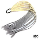 Rainbow Braided Ponytail Hair Extension Colorful Pigtail Fun Rainbow Braided Ponytail Hair Extension Colorful Pigtail Fun