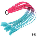 Rainbow Braided Ponytail Hair Extension Colorful Pigtail Fun Rainbow Braided Ponytail Hair Extension Colorful Pigtail Fun
