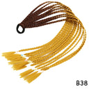 Rainbow Braided Ponytail Hair Extension Colorful Pigtail Fun Rainbow Braided Ponytail Hair Extension Colorful Pigtail Fun