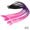 Rainbow Braided Ponytail Hair Extension Colorful Pigtail Fun Rainbow Braided Ponytail Hair Extension Colorful Pigtail Fun