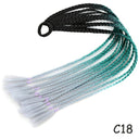 Rainbow Braided Ponytail Hair Extension Colorful Pigtail Fun Rainbow Braided Ponytail Hair Extension Colorful Pigtail Fun