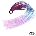 Rainbow Braided Ponytail Hair Extension Colorful Pigtail Fun Rainbow Braided Ponytail Hair Extension Colorful Pigtail Fun