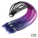 Rainbow Braided Ponytail Hair Extension Colorful Pigtail Fun Rainbow Braided Ponytail Hair Extension Colorful Pigtail Fun