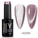 Rainbow Cat Eye Gel Polish: Vibrant Colors and Glitter Rainbow Cat Eye Gel Polish: Vibrant Colors and Glitter