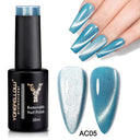 Rainbow Cat Eye Gel Polish: Vibrant Colors and Glitter Rainbow Cat Eye Gel Polish: Vibrant Colors and Glitter