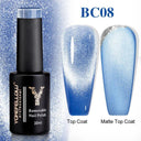 Rainbow Cat Eye Gel Polish: Vibrant Colors and Glitter Rainbow Cat Eye Gel Polish: Vibrant Colors and Glitter