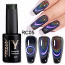 Rainbow Cat Eye Gel Polish: Vibrant Colors and Glitter Rainbow Cat Eye Gel Polish: Vibrant Colors and Glitter
