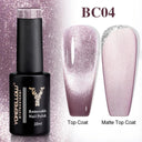 Rainbow Cat Eye Gel Polish: Vibrant Colors and Glitter Rainbow Cat Eye Gel Polish: Vibrant Colors and Glitter