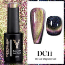 Rainbow Cat Eye Gel Polish: Vibrant Colors and Glitter Rainbow Cat Eye Gel Polish: Vibrant Colors and Glitter