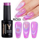 Rainbow Cat Eye Gel Polish: Vibrant Colors and Glitter Rainbow Cat Eye Gel Polish: Vibrant Colors and Glitter