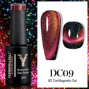 Rainbow Cat Eye Gel Polish: Vibrant Colors and Glitter Rainbow Cat Eye Gel Polish: Vibrant Colors and Glitter