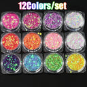 Rainbow Neon Chameleon Nail Art Glitter Set Aurora Shine Rainbow Neon Chameleon Nail Art Glitter Set Aurora Shine
