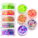 Rainbow Neon Chameleon Nail Art Glitter Set Aurora Shine Rainbow Neon Chameleon Nail Art Glitter Set Aurora Shine