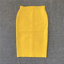 Rayon Bandage Pencil Skirt Elegant Celebrity Party Wear Rayon Bandage Pencil Skirt Elegant Celebrity Party Wear