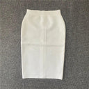 Rayon Bandage Pencil Skirt Elegant Celebrity Party Wear Rayon Bandage Pencil Skirt Elegant Celebrity Party Wear