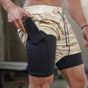 Realxizi Mens 2 In 1 Compression Running Shorts Performance Realxizi Mens 2 In 1 Compression Running Shorts Performance