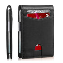 RFID Leather Wallet Plaid Pattern Luxury Slim Holder RFID Leather Wallet Plaid Pattern Luxury Slim Holder