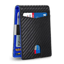 RFID Leather Wallet Plaid Pattern Luxury Slim Holder RFID Leather Wallet Plaid Pattern Luxury Slim Holder