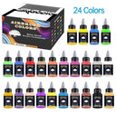 SAGUD Airbrush Paint Set 12 24 Colors 30ML Opaque Fluorescent SAGUD Airbrush Paint Set 12 24 Colors 30ML Opaque Fluorescent